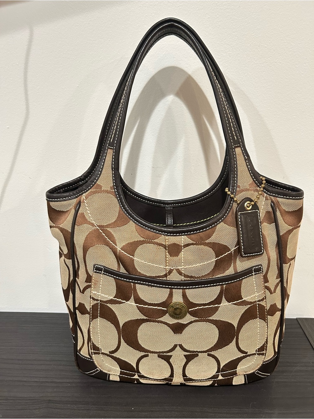 Coach Vintage Ergo Signature Bag Style #10766) EUC